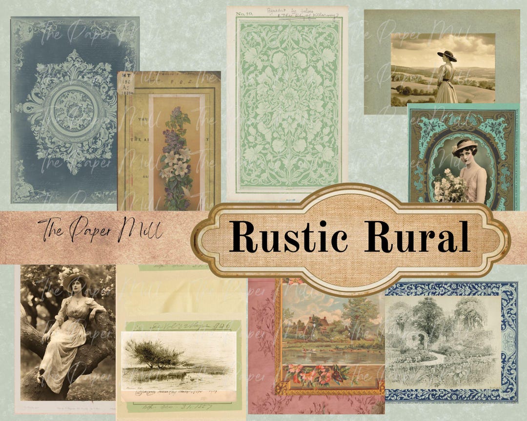 Junk Journal Vintage Rustic Rural Printable Collection - Digital ...
