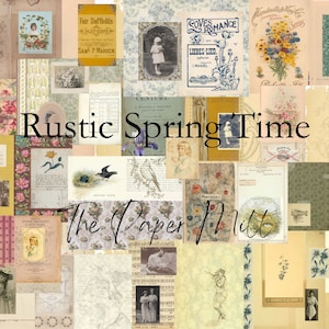 Vintage Rustic Spring Time Printable Collection - Digital Download ...