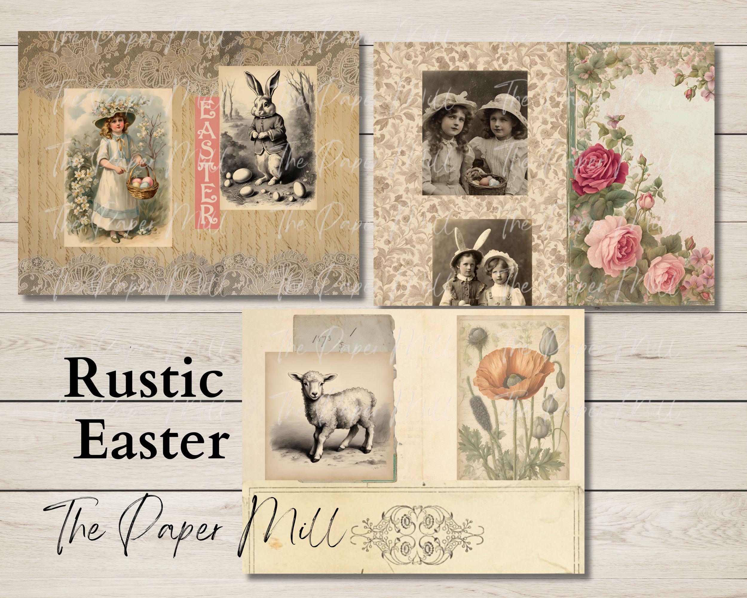 Rustic Easter Printable Collection - Digital Download - Antique Papers ...