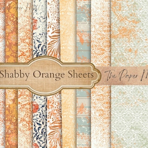 Schäbiges Vintage Papier, Junk Journal Kit, Vintage Ephemera, Blumen Papier, Collage Sheets