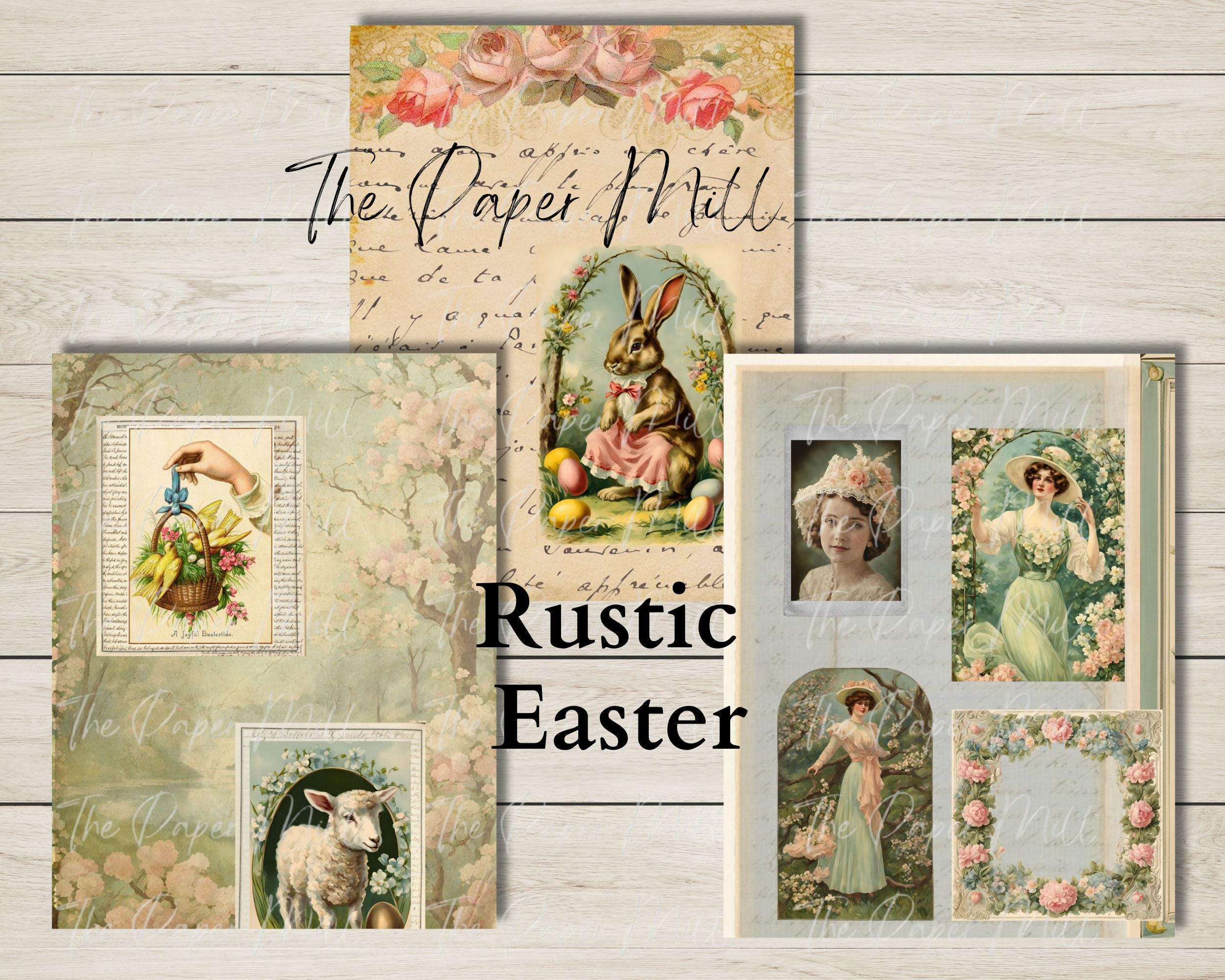 Rustic Easter Printable Collection - Digital Download - Antique Papers ...