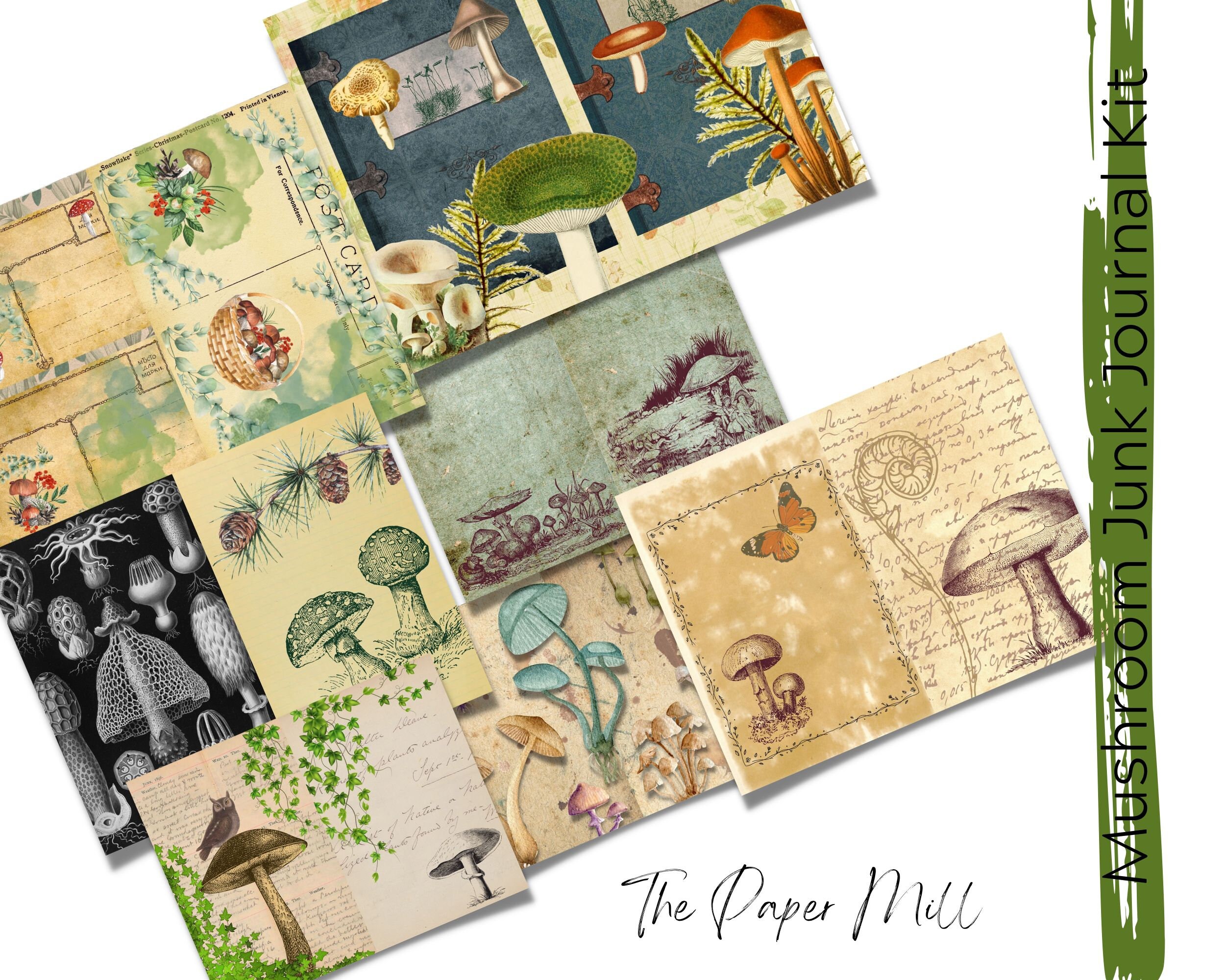 Mushroom Woodland Junk Journal Kit Printable Junk Journal - Etsy UK