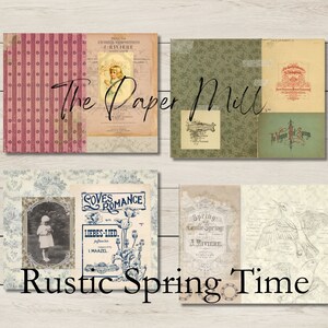 Vintage Rustic Spring Time Printable Collection - Digital Download ...