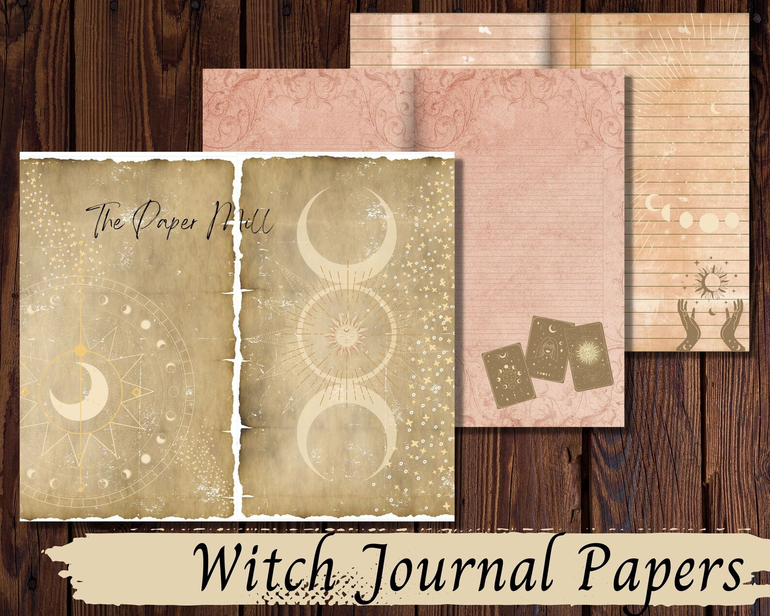 Witch's Grimoire Journal Kit, Printable Book of Shadows (digital ...