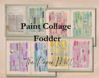 Digital download Collage Fodder Junk Journal Kit, printable papers, ephemera, collage papers