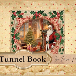 Tunnel Book, Peepshow Box, DIY Christmas Gift Card, Vintage Christmas Crafts