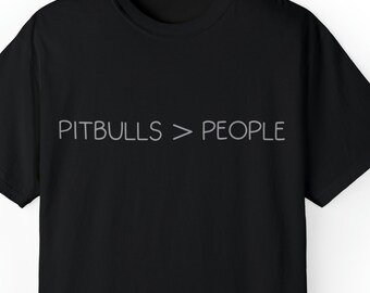 T-shirt Pitbull drôle : Pitbull contre les gens, t-shirt Bully Breed, cadeau pour propriétaire de Pitbull