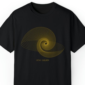 Koszulka Fibonacciego Spiral: Koszulka z motywem złotego podziału w świętej geometrii