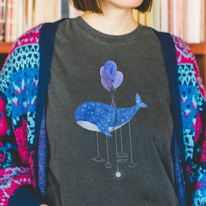 Space Whale T-Shirt: Galaxy Humpback Whale, Sci-Fi Tee