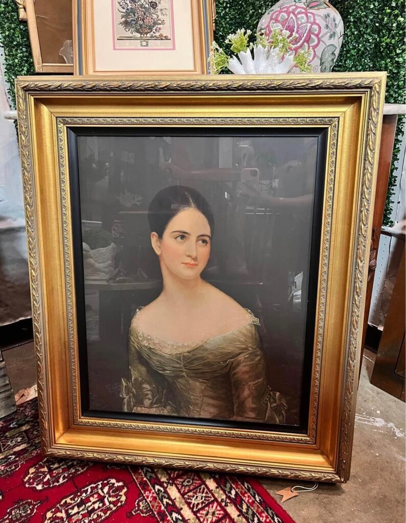 Antique Portrait miss Pearce by Thomas Sully in Giltwood Etsy