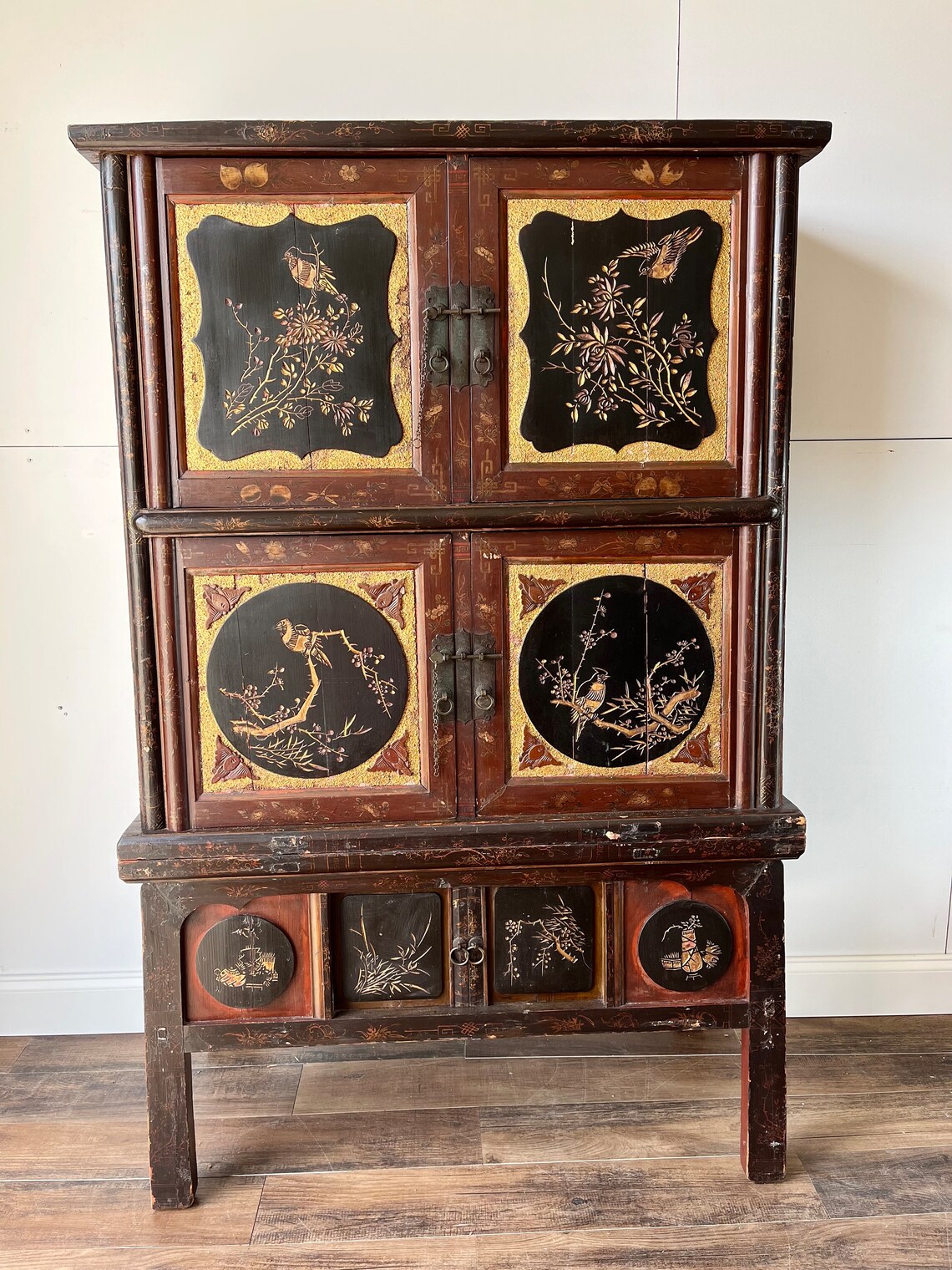 Late 1800s Antique Wedding Dowry Chest Chinoiserie Chinese Etsy