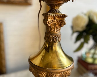 Antique Victorian Bradley & Hubbard Parlor Brass Banquet Gone With