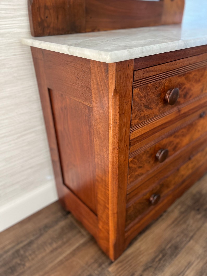 Early 19th Century Eastlake Victorian Dresser With Swivel Mirror and