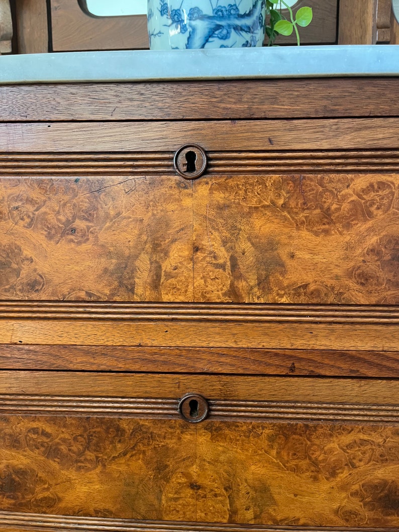 Early 19th Century Eastlake Victorian Dresser With Swivel Mirror and