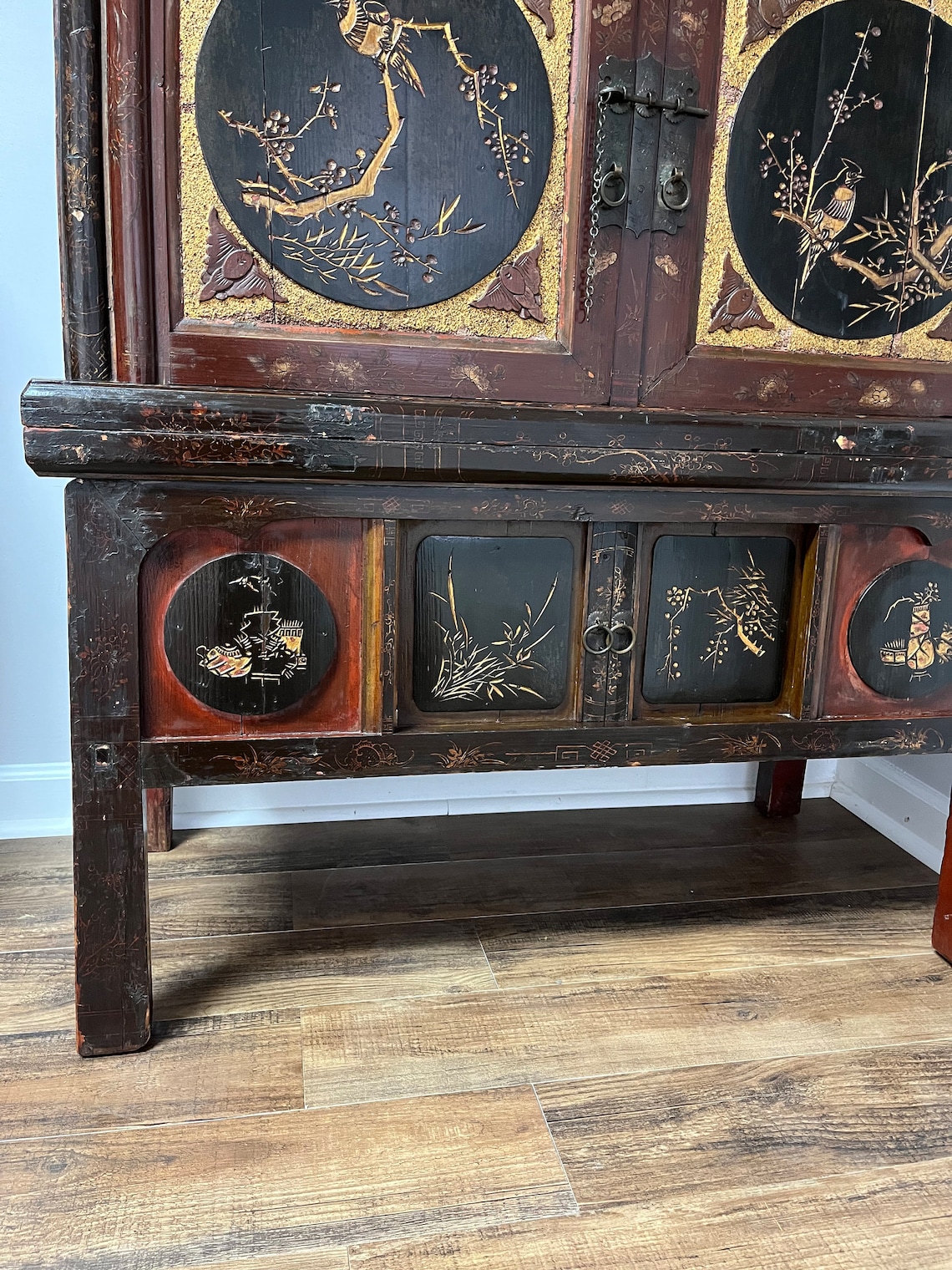 Late 1800s Antique Wedding Dowry Chest Chinoiserie Chinese Etsy