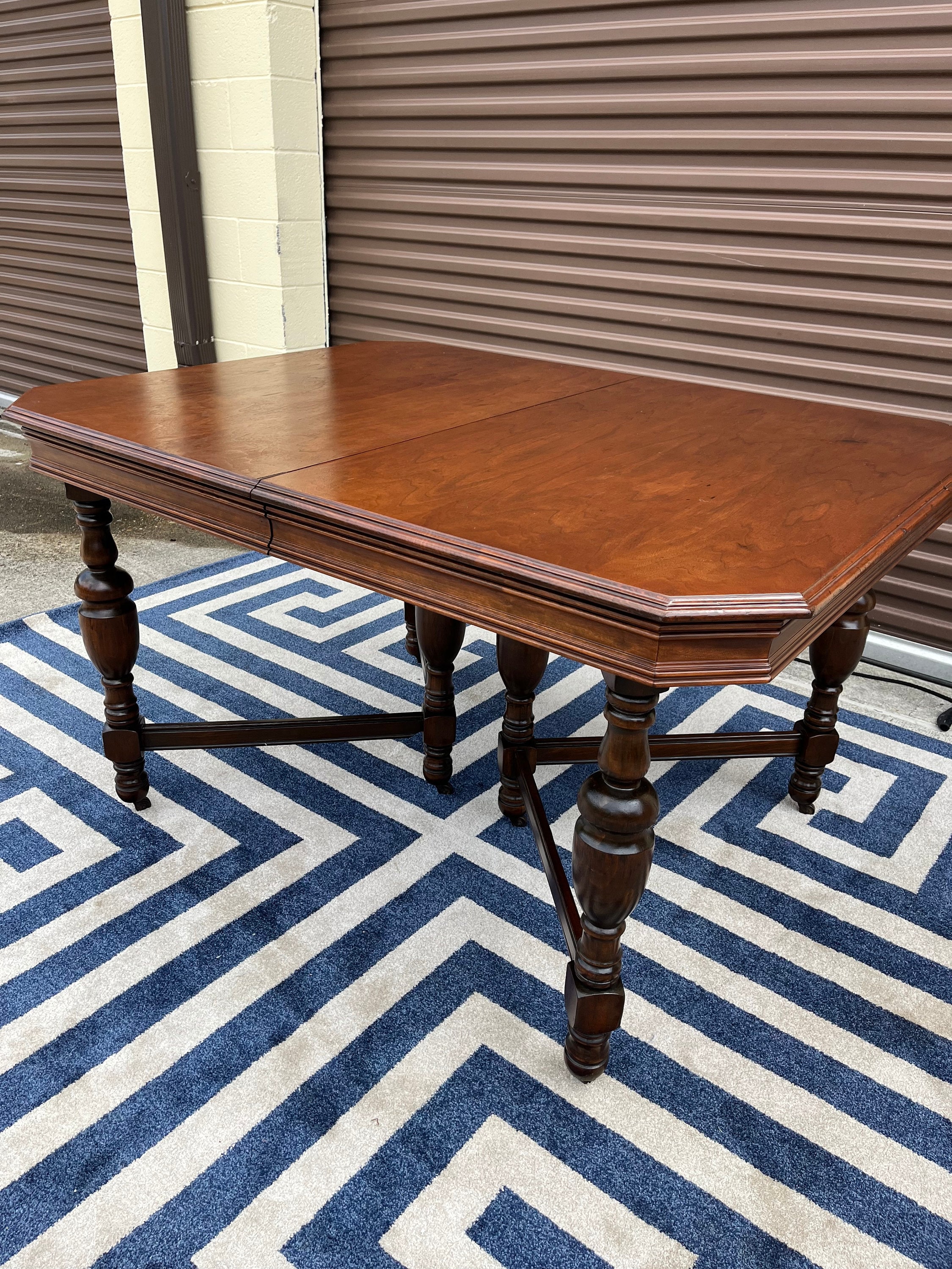 Vintage 1920s Jacobean Style Dining Table and Set of 6 Chairs Etsy