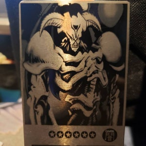 Laser personalizado de caveira convocada em cartões de alumínio yugioh fan art