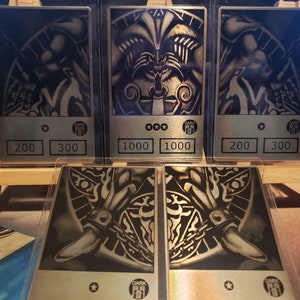 Exodia Set Custom laser em cartas de alumínio yugioh yu-gi-oh