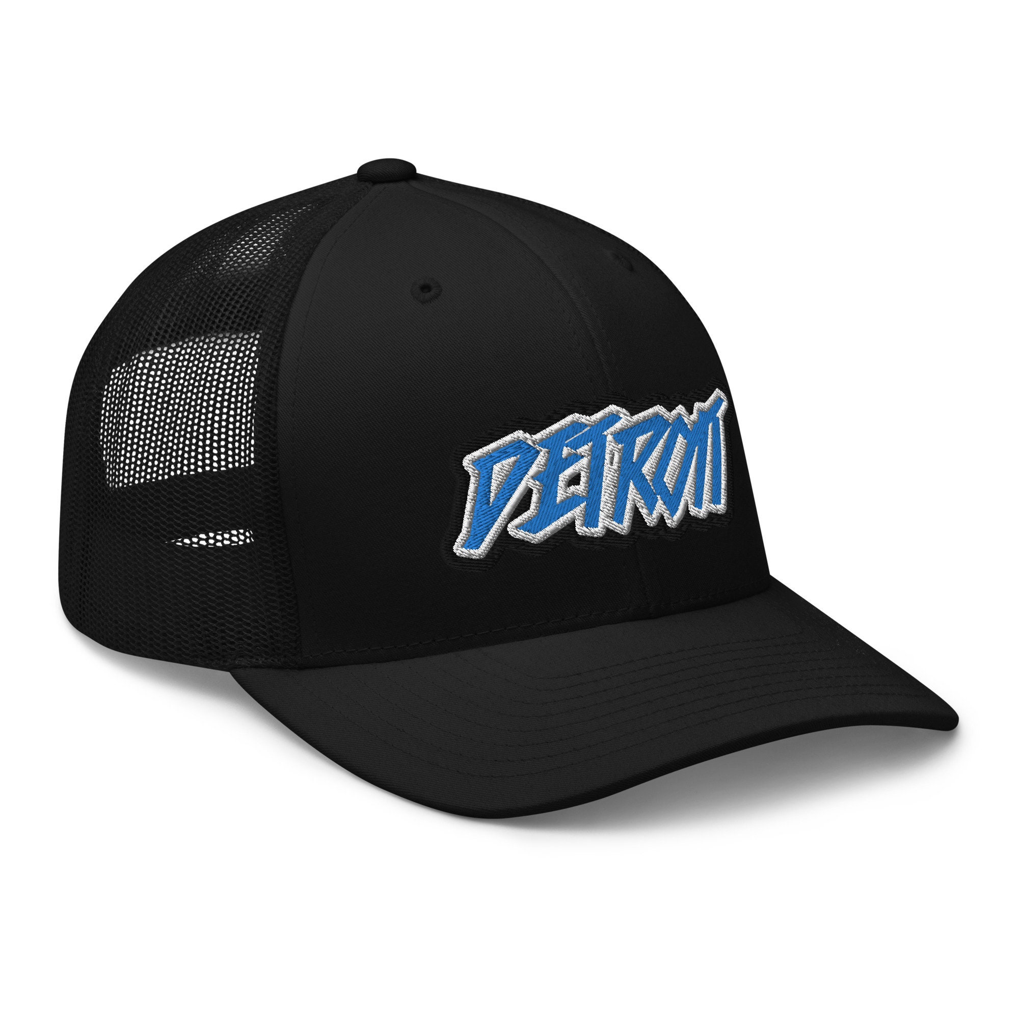 Detroit Embroidered Graffiti Trucker Cap / football hat available in 2 colors