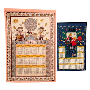 Vintage Calendar 1986 - Etsy