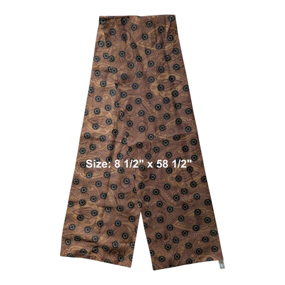 Vintage Long Rectangular Polyester Scarf With Ret… - image 5