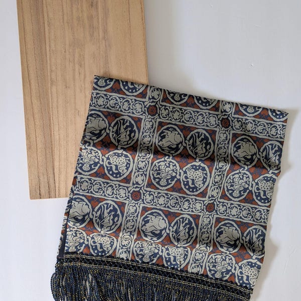 Vintage Kawashima Textile Dresser Scarf Table Decor With Roman Style Design