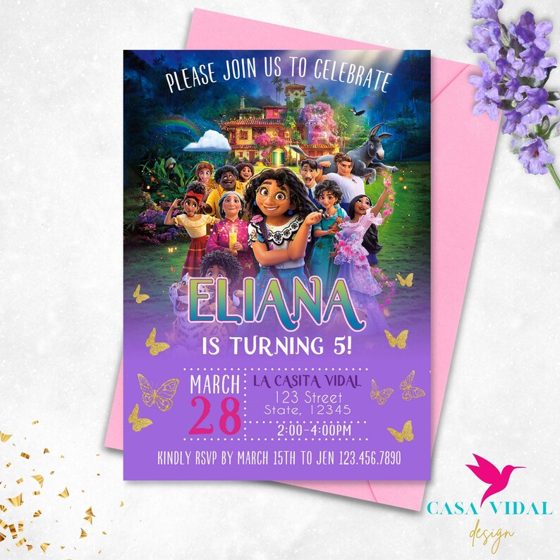 Encanto Birthday Invitation Digital Download Encanto Invite Etsy