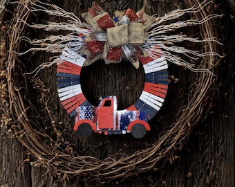 Patriotic Clothespin Wreath