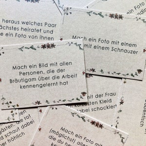 126 Fotoaufgaben zur Hochzeit + 18 Blankokarten zum Ausdrucken als PDF / Spiel für Hochzeit / Spiel für Zwischendurch / Hochzeitsspiel