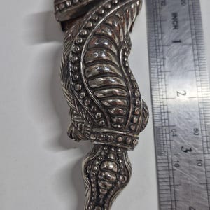 Vintage Brighton Brown Leather Alligator Silver plated buckle belt Size Small image 3