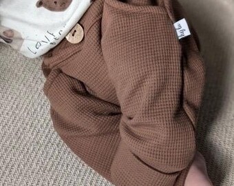 Bloomers, cozy pants made of waffle knit jersey in many colors
