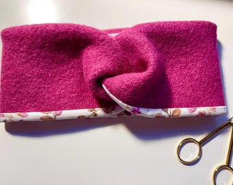 Headband Wool Walk for Children and Adults pink/Leaves