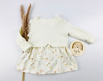 Girly Sweater Kleid/Oberteil Baby Mädchen Taufe Hochzeit