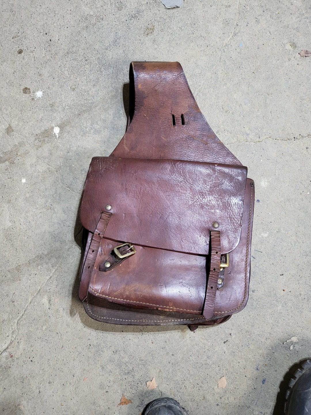 Vintage Western Leather Horse Saddle Bags Etsy
