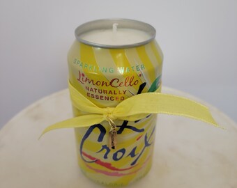 Croix Can Soy Candle - 12 oz Soda Candle - Can Candles - Seltzer Can Candle - Lemoncello