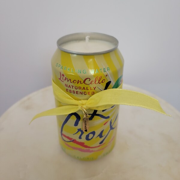 Croix Can Soy Candle - 12 oz Soda Candle - Can Candles - Seltzer Can Candle - Lemoncello