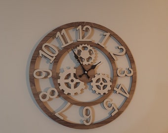 Handmade Wooden Clock, Modern Minimalist Clock, Wooden Large Wall Clock, Wall Hanging Clock, Unique Clock Wall, Modern Wall Clock Wood