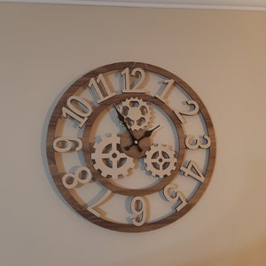 Handmade Wooden Clock, Modern Minimalist Clock, Wooden Large Wall Clock, Wall Hanging Clock, Unique Clock Wall, Modern Wall Clock Wood