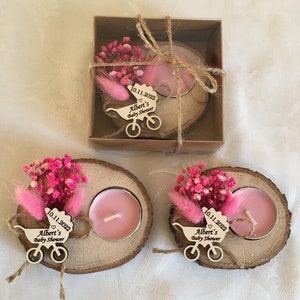 Handmade Baby-Dusche-Kerze Favors | Hochzeit Groß Gefälligkeiten | Rustikale Hochzeit Gastgeschenke Einzigartige Bevorzugungen | Teelichthalter | Danke Gastgeschenke