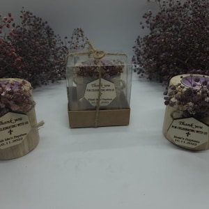 Baptism Party Favors for Guests in bulk | Christening Bulk Favors | Tealight Holders | Baby Shower Favors | Wooden Christening Favors