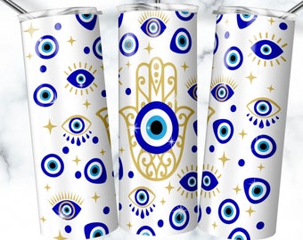 Evil Eye tumbler sublimation files 20 oz size