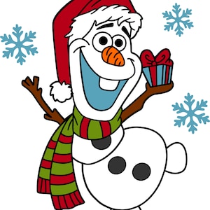 Cute Christmas Olaf SVG/ Snowman digital download/ cute christmas shirt file/ cute snowman cup files/ SVG. PNG/ frozen files