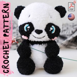 Crochet Pattern: Yumi the baby Panda Amigurumi Toy (PDF English & German)