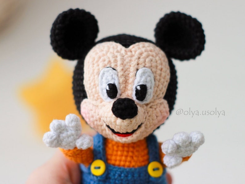 Crochet pattern Mr. and Ms. Mouse Junior PDF Cotton & Plush stuffed toy easy amigurumi baby toy image 8