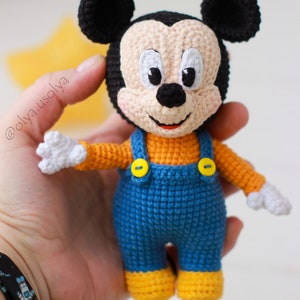 Crochet pattern Mr. and Ms. Mouse Junior PDF Cotton & Plush stuffed toy easy amigurumi baby toy image 3