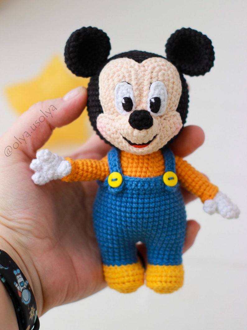 Crochet pattern Mr. and Ms. Mouse Junior PDF Cotton & Plush stuffed toy easy amigurumi baby toy image 3