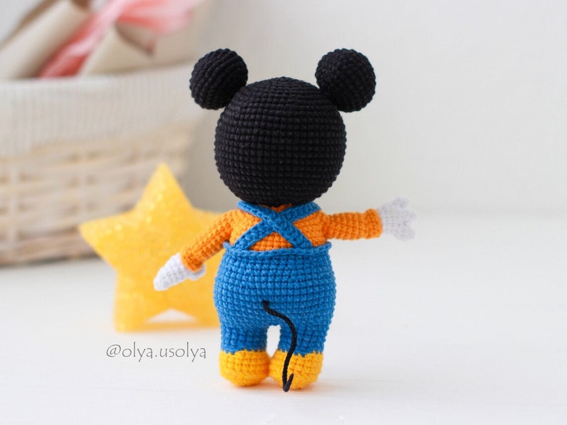 Crochet pattern Mr. and Ms. Mouse Junior PDF Cotton & Plush stuffed toy easy amigurumi baby toy image 9