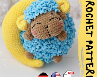 Crochet Pattern | Moony the Lamb | PDF |  | plush stuffed toy | sheep | diy tutorial | amigurumi baby toy