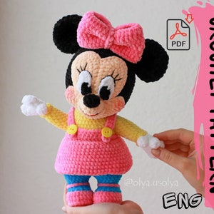Crochet pattern | MS. Mouse Junior | PDF |   Cotton & Plush stuffed toy | easy amigurumi baby toy