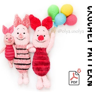 Patrón de crochet: El pequeño cerdito amigurumi (PDF)